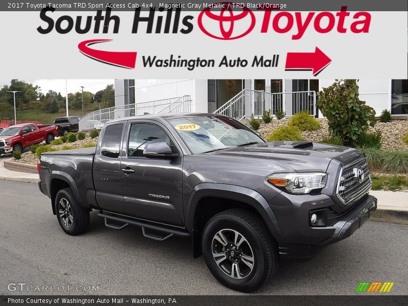 Magnetic Gray Metallic / TRD Black/Orange 2017 Toyota Tacoma TRD Sport Access Cab 4x4