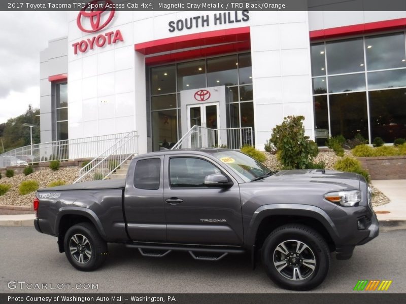Magnetic Gray Metallic / TRD Black/Orange 2017 Toyota Tacoma TRD Sport Access Cab 4x4