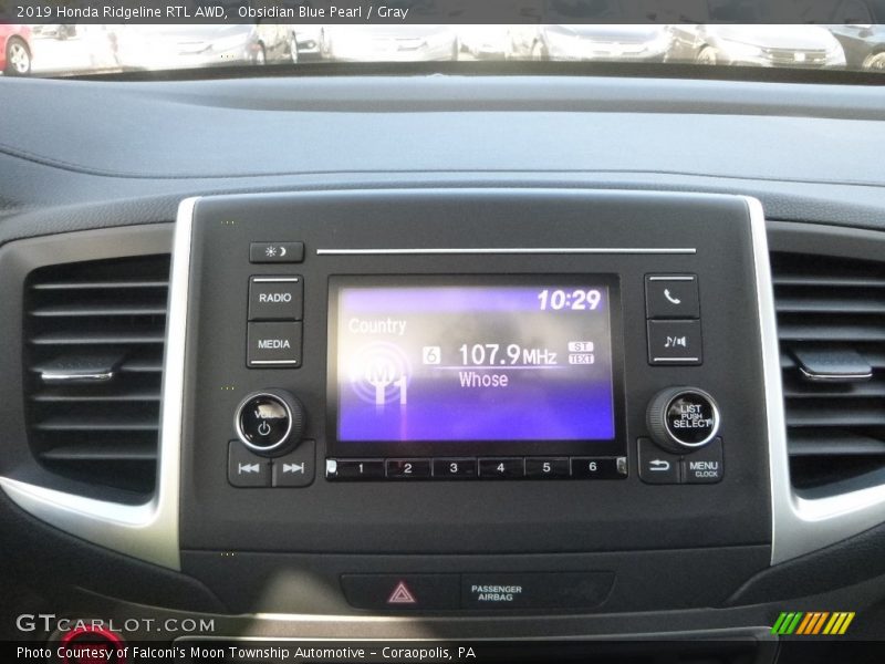 Obsidian Blue Pearl / Gray 2019 Honda Ridgeline RTL AWD