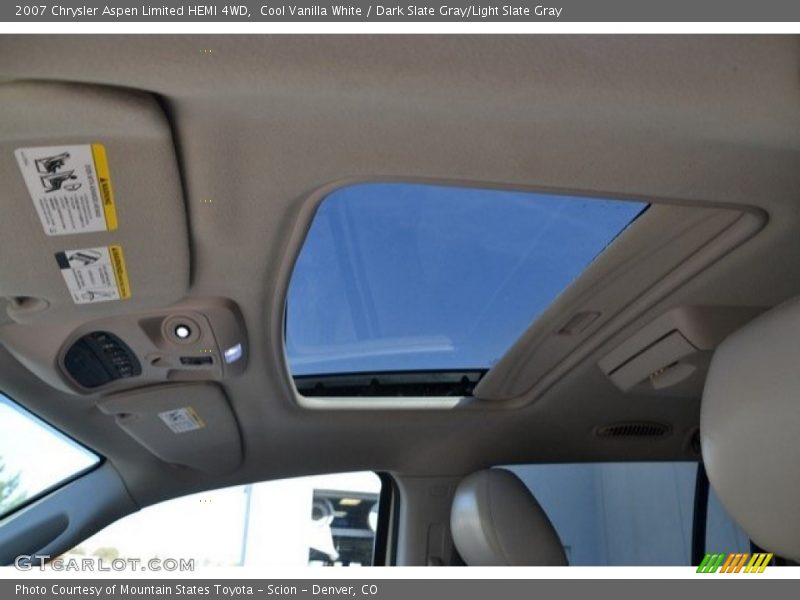 Cool Vanilla White / Dark Slate Gray/Light Slate Gray 2007 Chrysler Aspen Limited HEMI 4WD