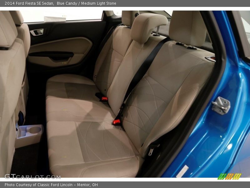 Blue Candy / Medium Light Stone 2014 Ford Fiesta SE Sedan