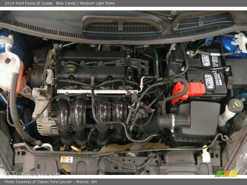 Blue Candy / Medium Light Stone 2014 Ford Fiesta SE Sedan