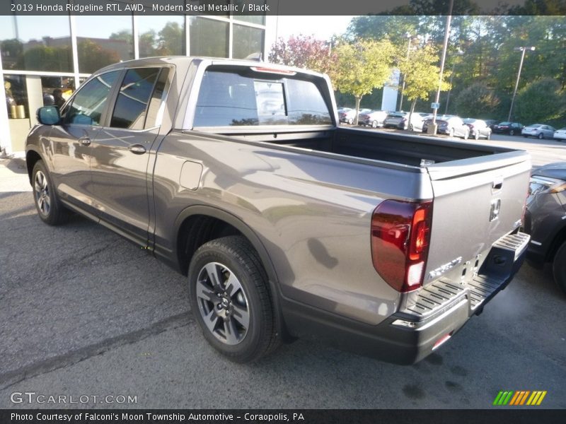 Modern Steel Metallic / Black 2019 Honda Ridgeline RTL AWD