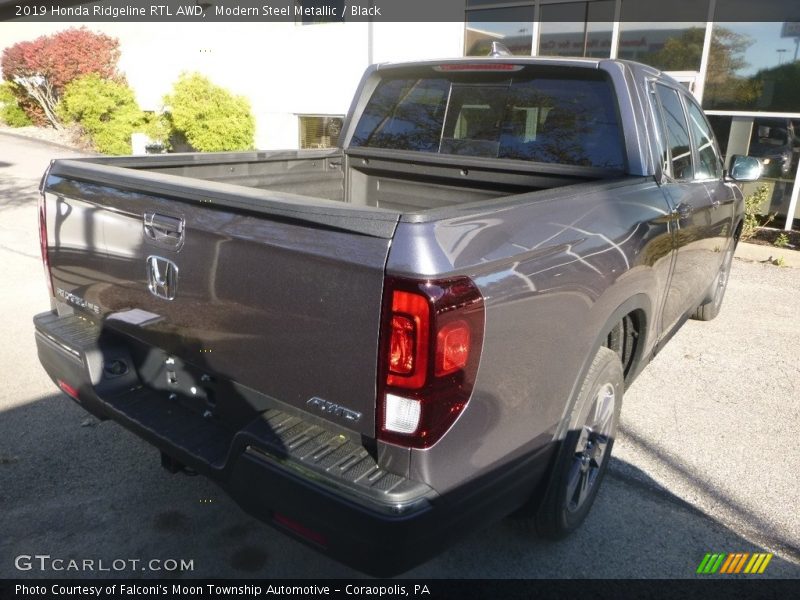 Modern Steel Metallic / Black 2019 Honda Ridgeline RTL AWD