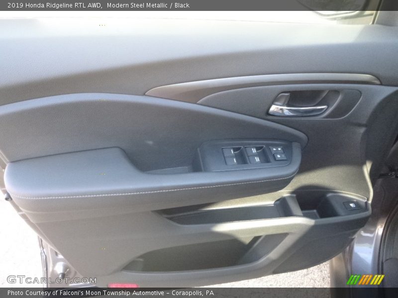Modern Steel Metallic / Black 2019 Honda Ridgeline RTL AWD