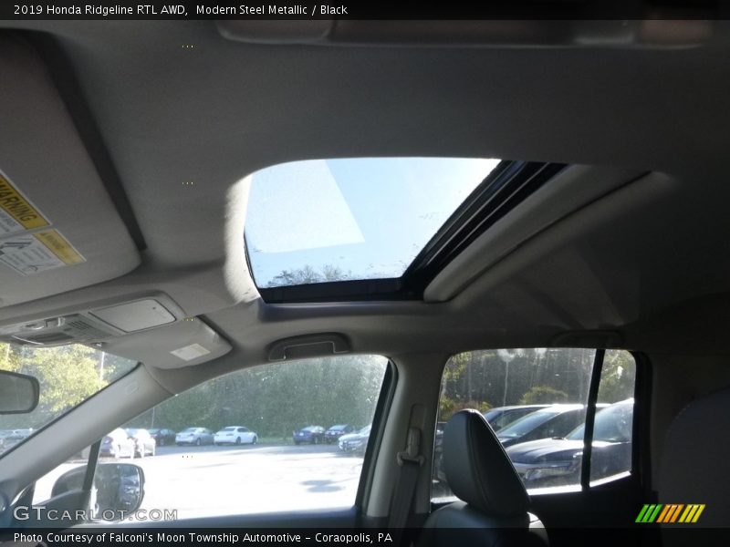 Modern Steel Metallic / Black 2019 Honda Ridgeline RTL AWD