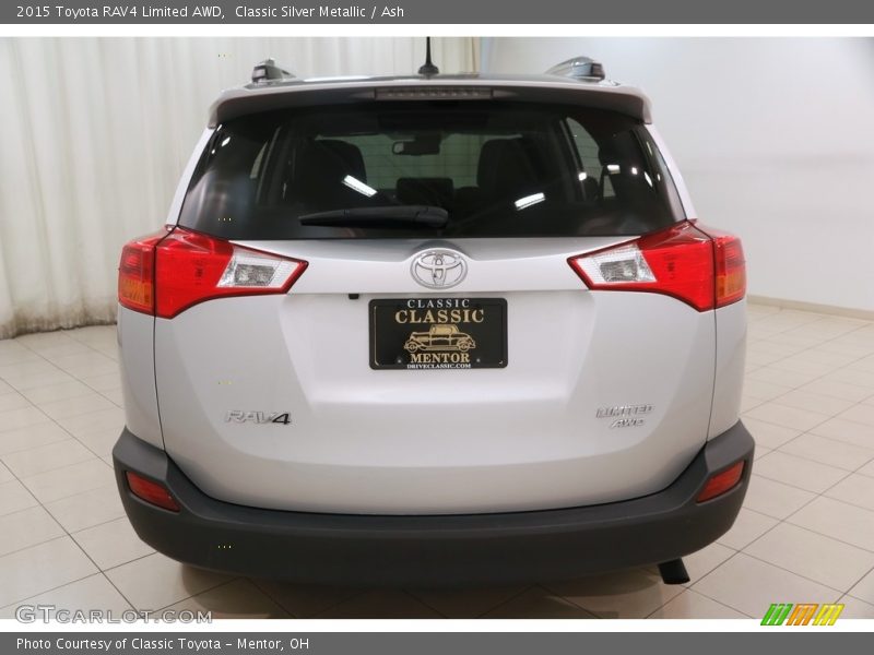 Classic Silver Metallic / Ash 2015 Toyota RAV4 Limited AWD