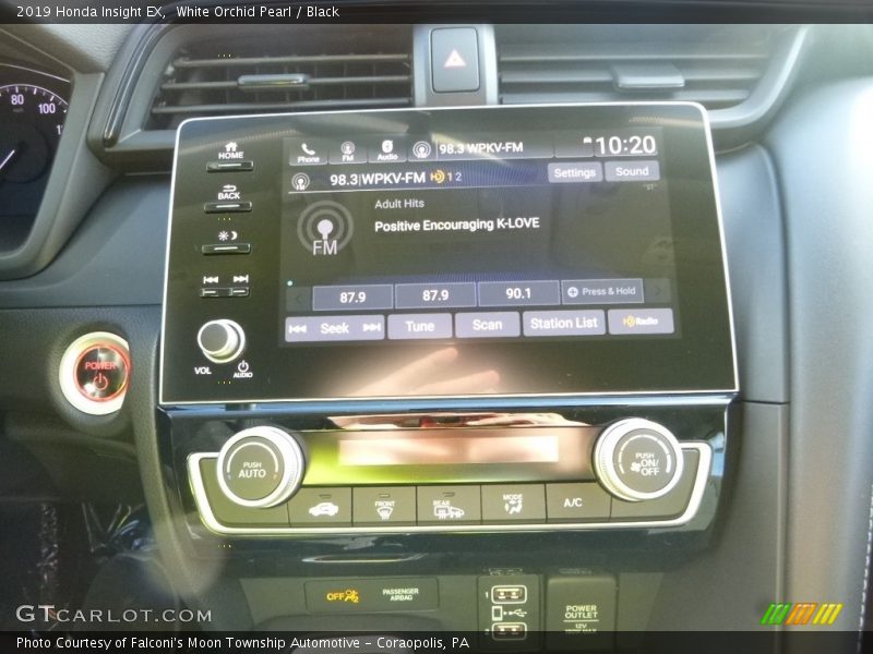 White Orchid Pearl / Black 2019 Honda Insight EX