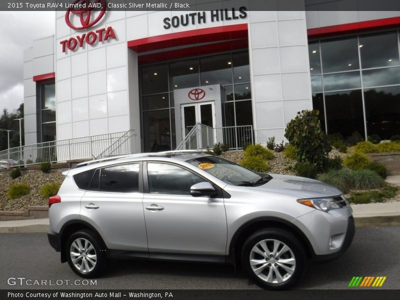 Classic Silver Metallic / Black 2015 Toyota RAV4 Limited AWD