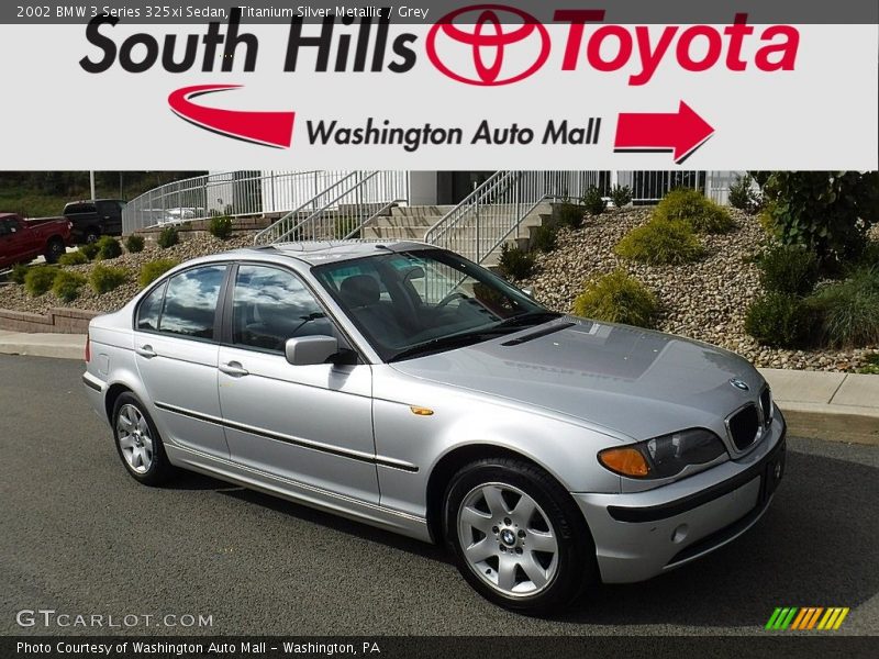 Titanium Silver Metallic / Grey 2002 BMW 3 Series 325xi Sedan