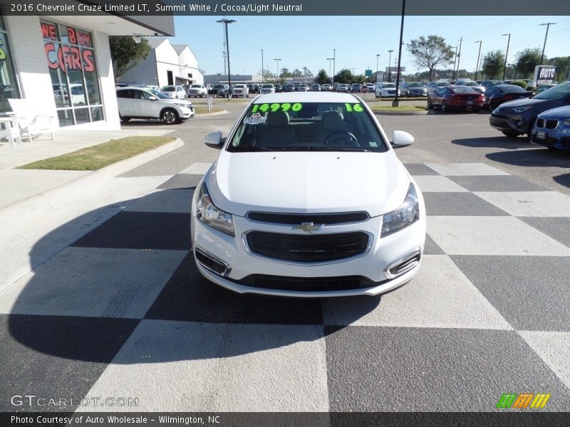 Summit White / Cocoa/Light Neutral 2016 Chevrolet Cruze Limited LT