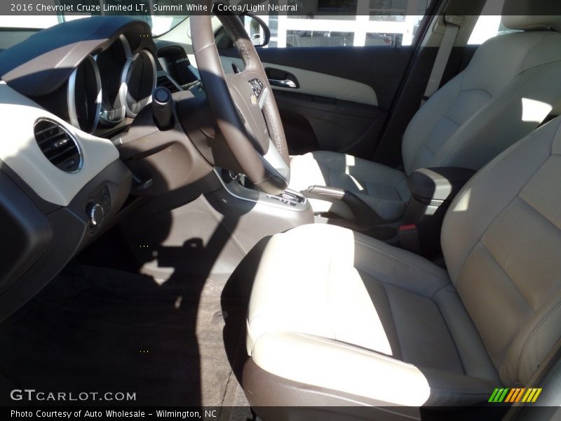 Summit White / Cocoa/Light Neutral 2016 Chevrolet Cruze Limited LT