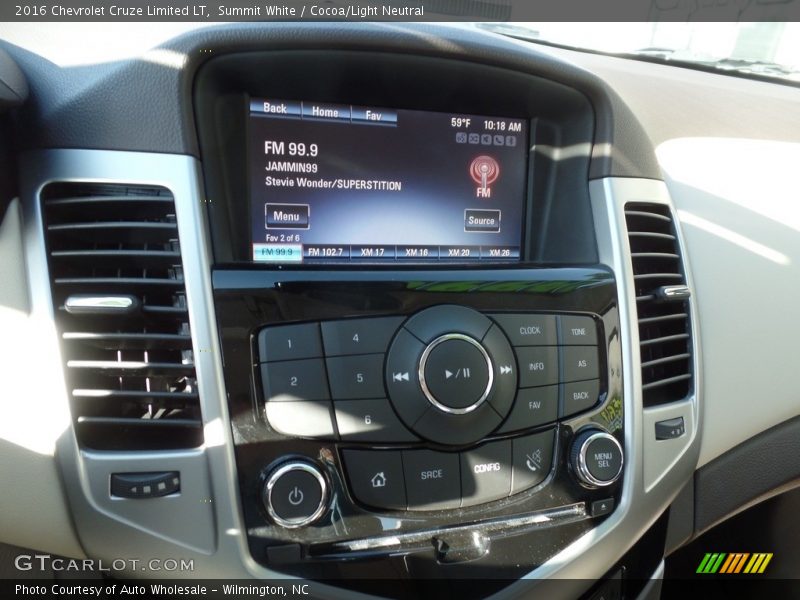 Summit White / Cocoa/Light Neutral 2016 Chevrolet Cruze Limited LT