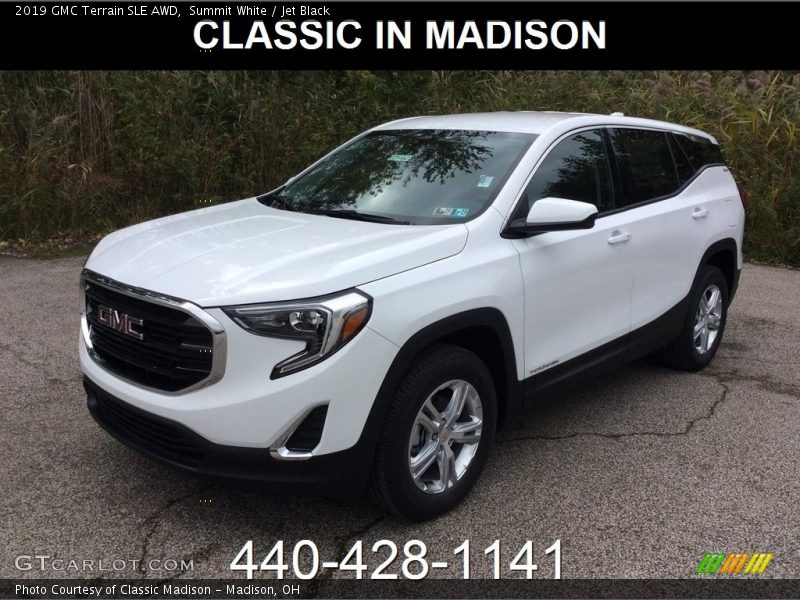 Summit White / Jet Black 2019 GMC Terrain SLE AWD