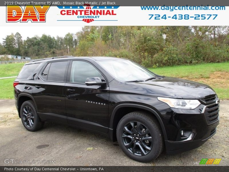 Mosaic Black Metallic / Jet Black 2019 Chevrolet Traverse RS AWD