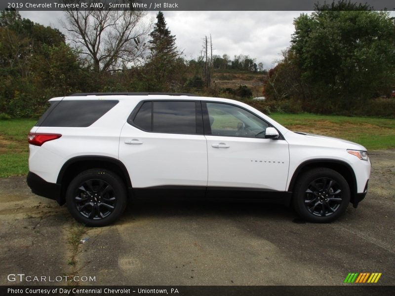 Summit White / Jet Black 2019 Chevrolet Traverse RS AWD