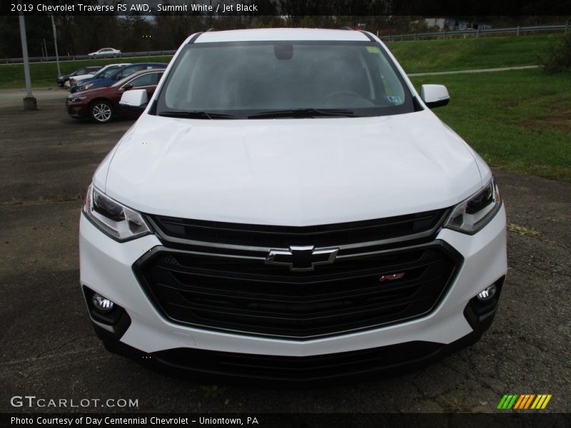 Summit White / Jet Black 2019 Chevrolet Traverse RS AWD