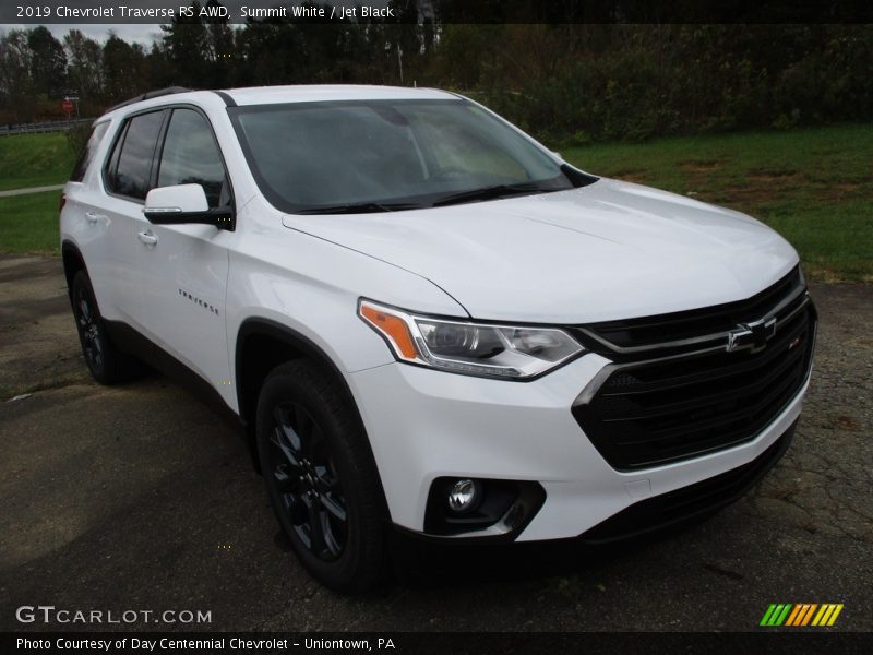 Summit White / Jet Black 2019 Chevrolet Traverse RS AWD