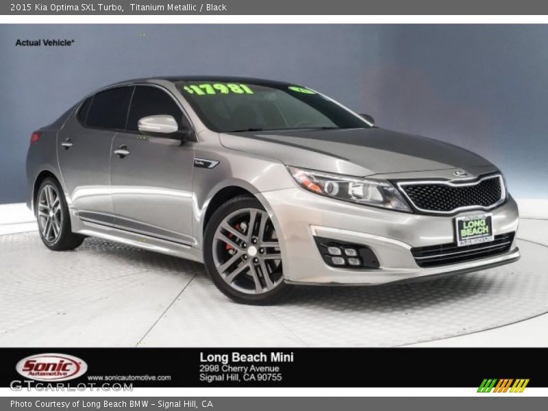 Titanium Metallic / Black 2015 Kia Optima SXL Turbo