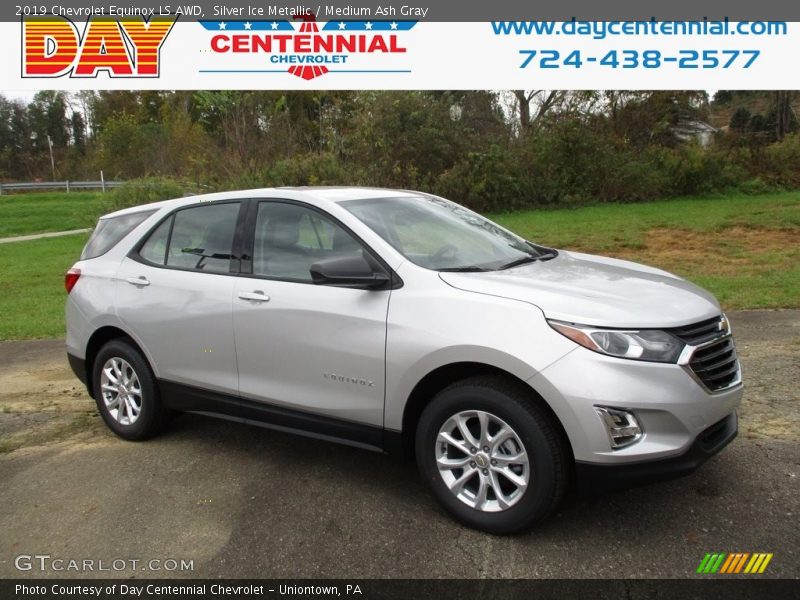 Silver Ice Metallic / Medium Ash Gray 2019 Chevrolet Equinox LS AWD