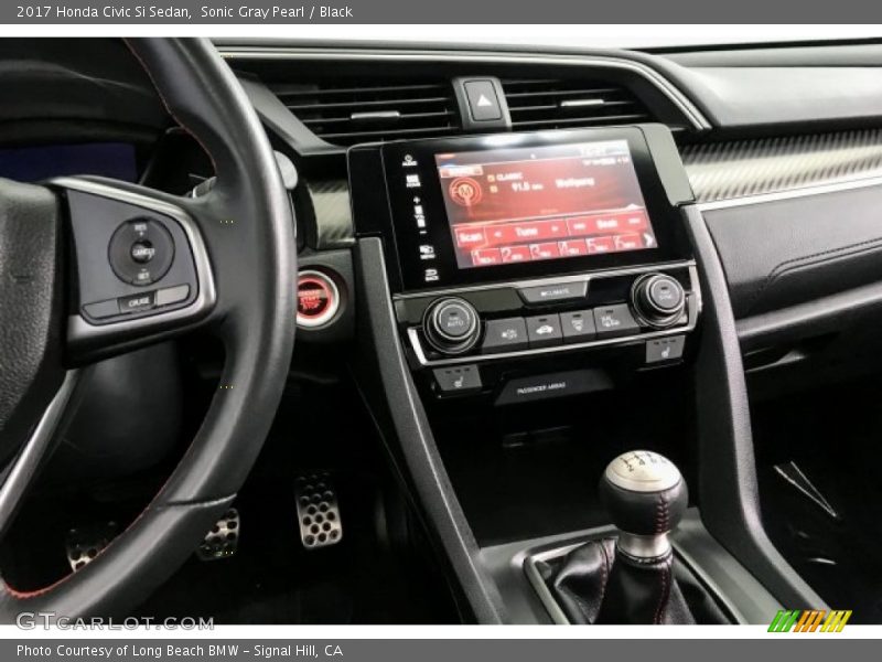 Sonic Gray Pearl / Black 2017 Honda Civic Si Sedan