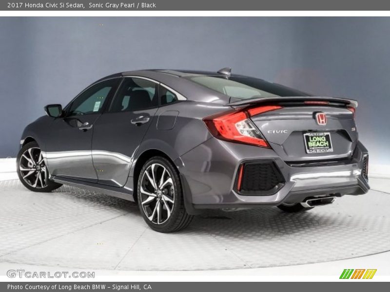 Sonic Gray Pearl / Black 2017 Honda Civic Si Sedan