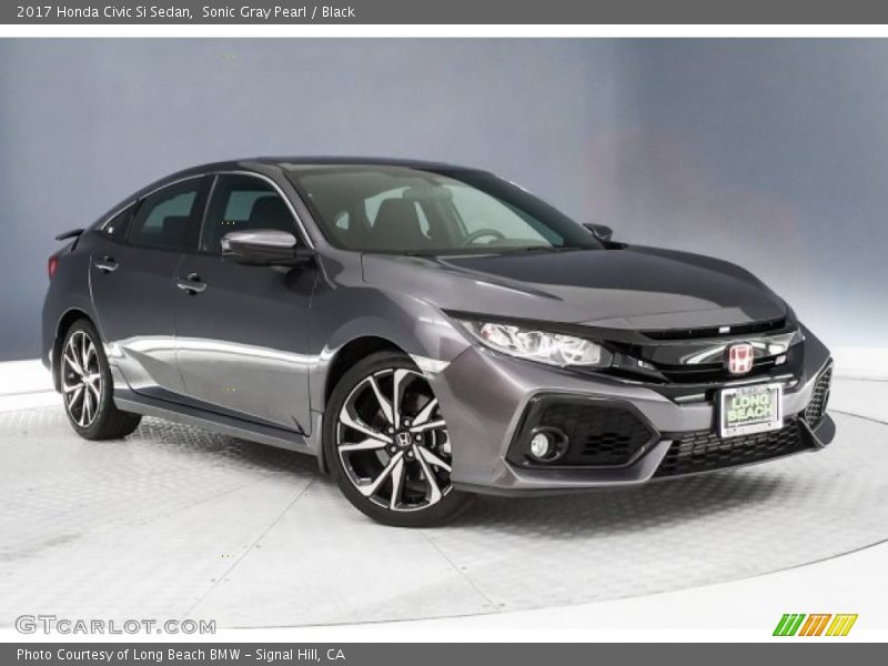 Sonic Gray Pearl / Black 2017 Honda Civic Si Sedan