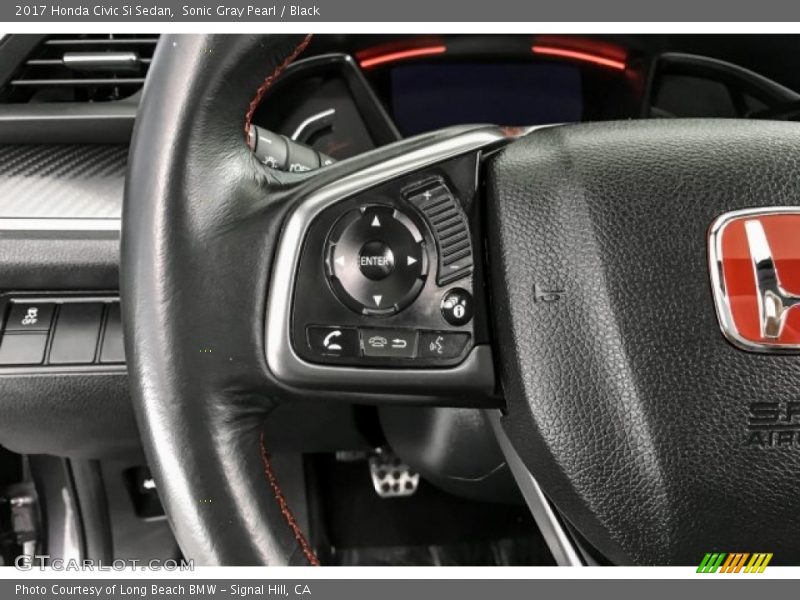 Sonic Gray Pearl / Black 2017 Honda Civic Si Sedan