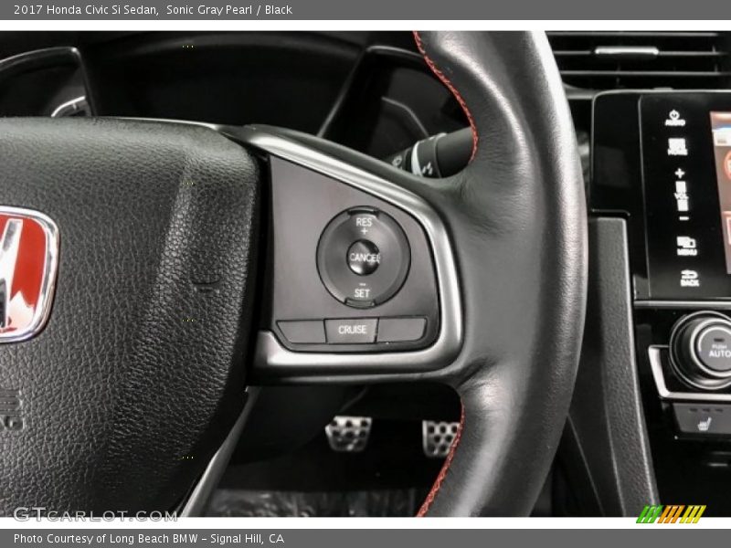 Sonic Gray Pearl / Black 2017 Honda Civic Si Sedan