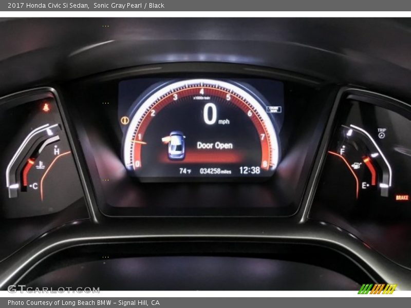 Sonic Gray Pearl / Black 2017 Honda Civic Si Sedan