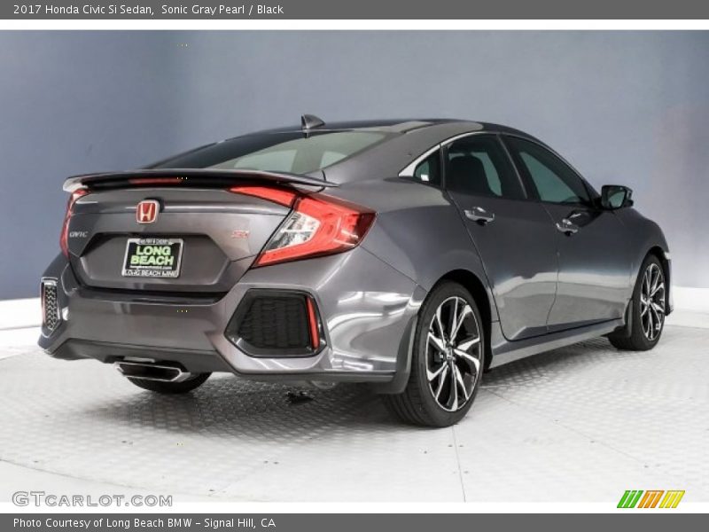 Sonic Gray Pearl / Black 2017 Honda Civic Si Sedan