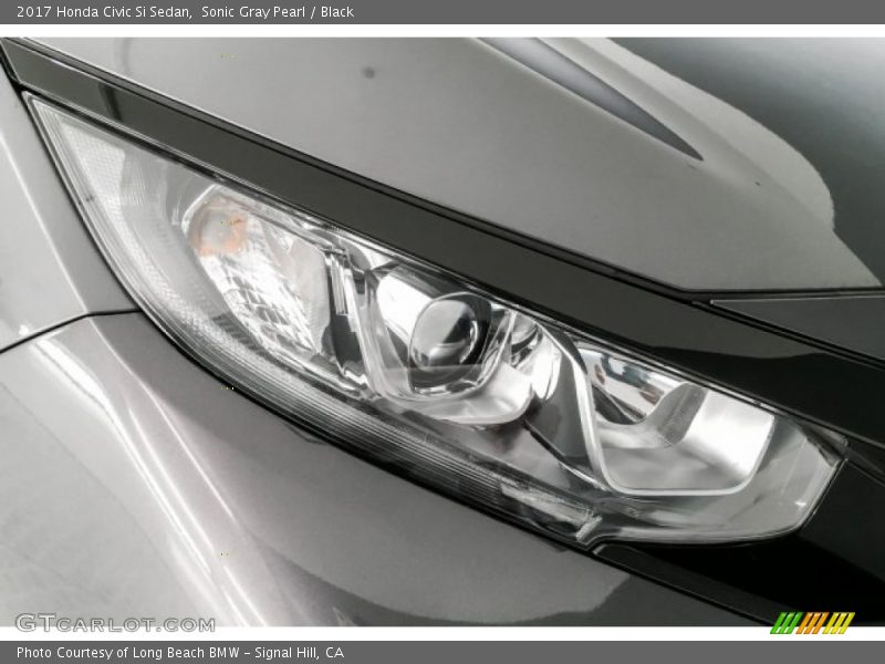 Sonic Gray Pearl / Black 2017 Honda Civic Si Sedan