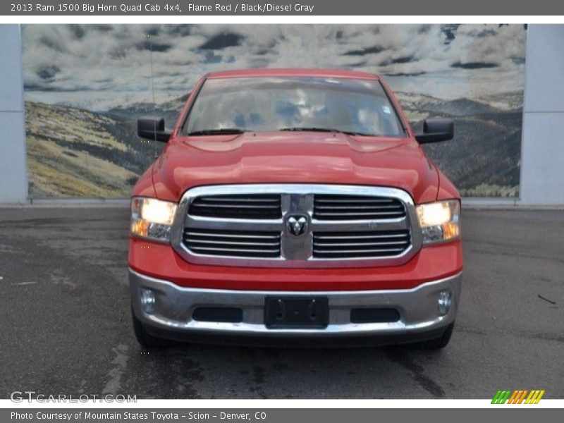 Flame Red / Black/Diesel Gray 2013 Ram 1500 Big Horn Quad Cab 4x4