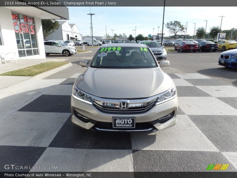 Champagne Frost Pearl / Ivory 2016 Honda Accord EX-L Sedan