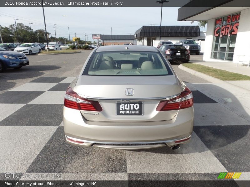 Champagne Frost Pearl / Ivory 2016 Honda Accord EX-L Sedan