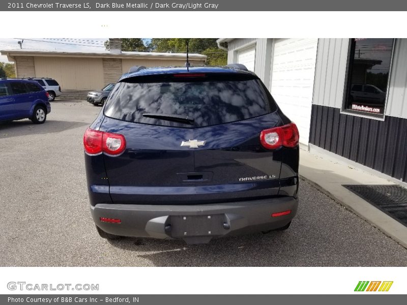Dark Blue Metallic / Dark Gray/Light Gray 2011 Chevrolet Traverse LS