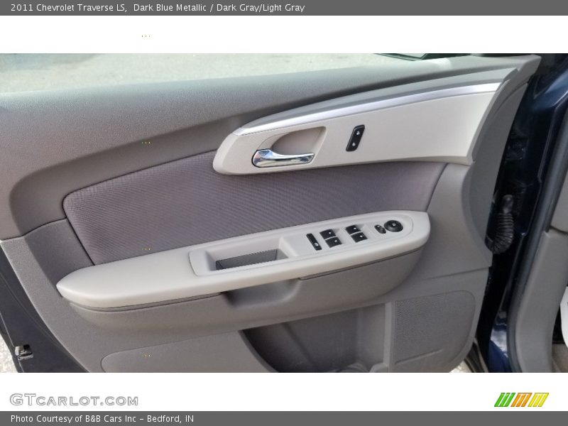 Dark Blue Metallic / Dark Gray/Light Gray 2011 Chevrolet Traverse LS