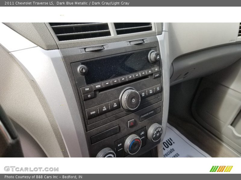 Dark Blue Metallic / Dark Gray/Light Gray 2011 Chevrolet Traverse LS