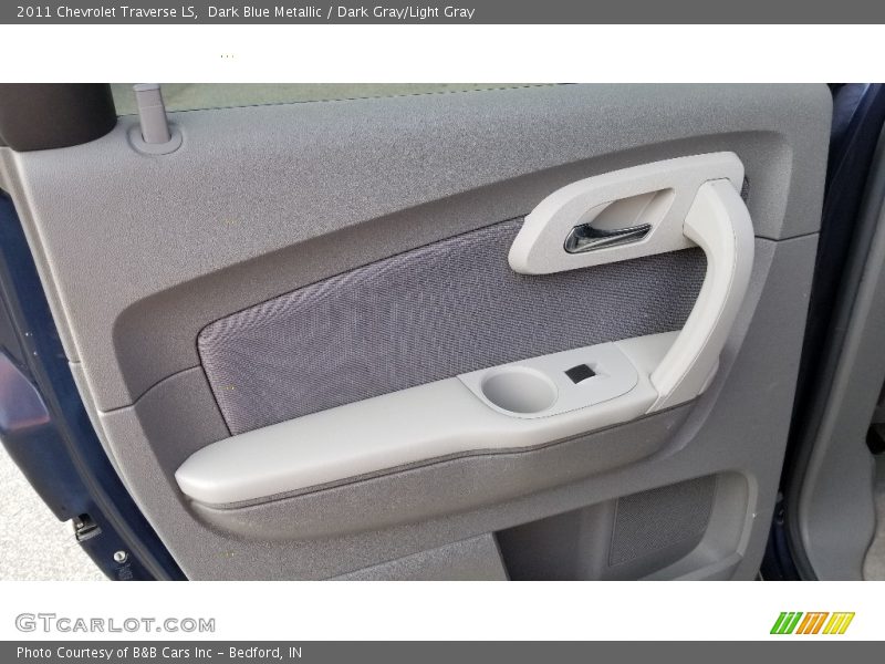 Dark Blue Metallic / Dark Gray/Light Gray 2011 Chevrolet Traverse LS