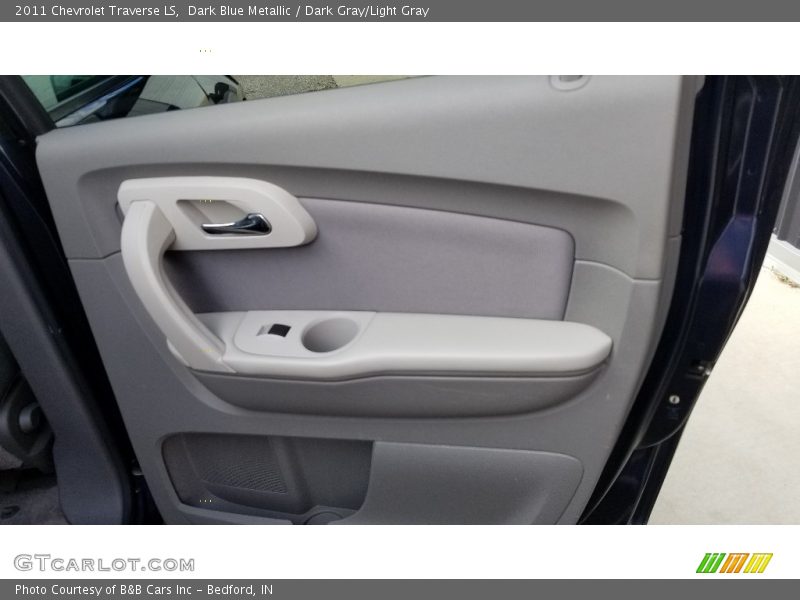 Dark Blue Metallic / Dark Gray/Light Gray 2011 Chevrolet Traverse LS