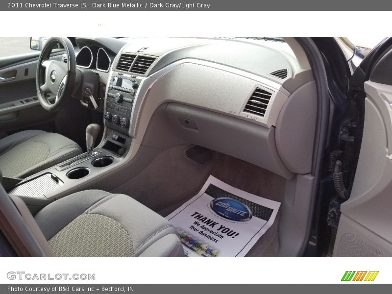 Dark Blue Metallic / Dark Gray/Light Gray 2011 Chevrolet Traverse LS