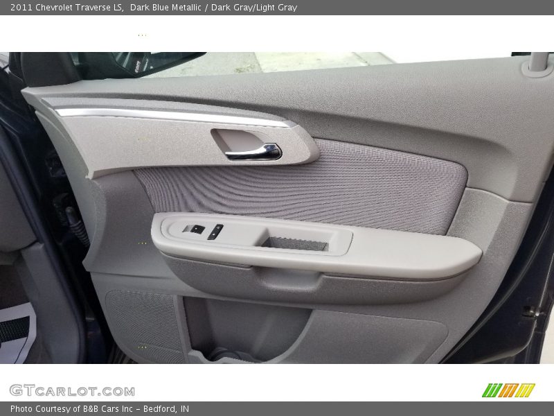 Dark Blue Metallic / Dark Gray/Light Gray 2011 Chevrolet Traverse LS