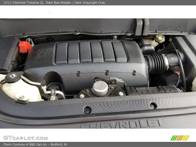 Dark Blue Metallic / Dark Gray/Light Gray 2011 Chevrolet Traverse LS