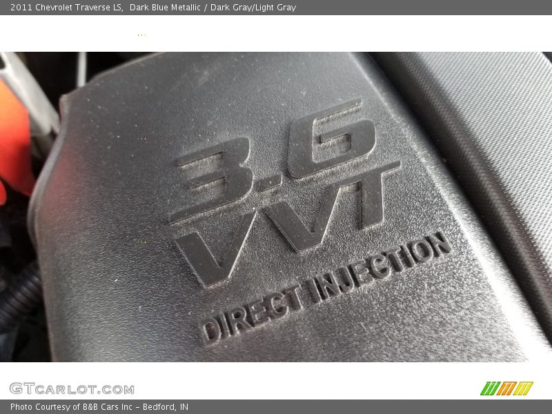 Dark Blue Metallic / Dark Gray/Light Gray 2011 Chevrolet Traverse LS