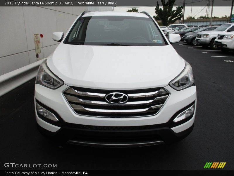 Frost White Pearl / Black 2013 Hyundai Santa Fe Sport 2.0T AWD