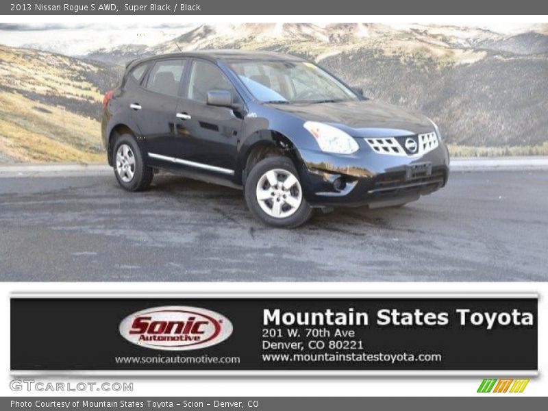 Super Black / Black 2013 Nissan Rogue S AWD
