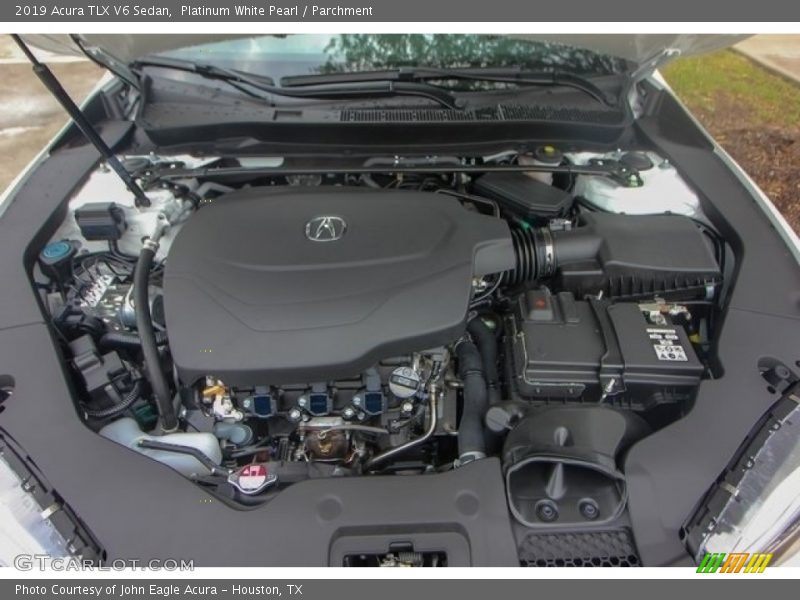 Platinum White Pearl / Parchment 2019 Acura TLX V6 Sedan