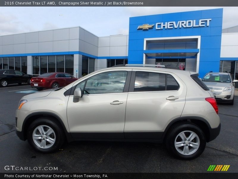 Champagne Silver Metallic / Jet Black/Brownstone 2016 Chevrolet Trax LT AWD