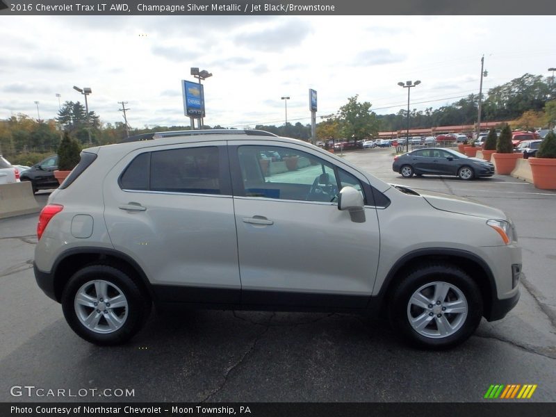 Champagne Silver Metallic / Jet Black/Brownstone 2016 Chevrolet Trax LT AWD