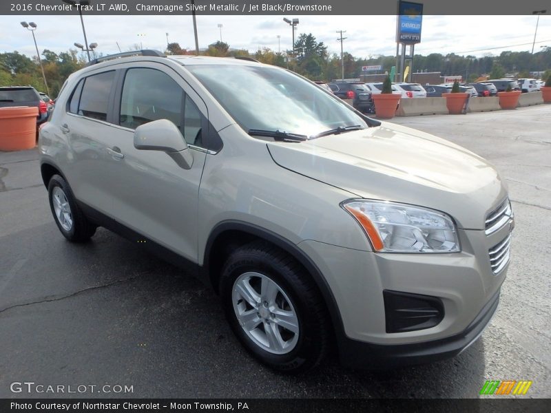 Champagne Silver Metallic / Jet Black/Brownstone 2016 Chevrolet Trax LT AWD